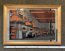 Vintage NIKKA WHISKY Pub Mirror Gihachiro Okuyama Japanese Bar Sign 50.5cm Rare picture