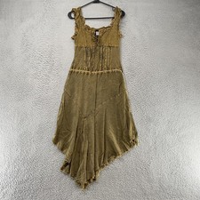 Reclaimed Vintage Midi Dress Womens 0 Milkmaid Lace Up Renaissance Boho picture