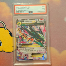 M Rayquaza EX 76/108 Roaring Skies Holo PSA 7 Vintage 2015 picture