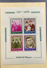Ajman 1964 - Life of JFK, Pres Kennedy In Memoriam - Souvenir Sheet - 26a - MNH picture