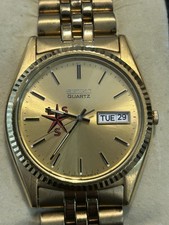 VTG 1995 Seiko 7N43- 8111 Day/date Ref # 582642 37MM Gold Dial  New Battery picture