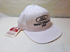 Vtg Ford Motor Co Perfect Attendance 1996 Logo White Baseball Hat RARE picture