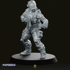 Trauma Troupe Secure Team Unit B Miniature Cyberpunk 28mm & 32mm Unpainted Resin picture