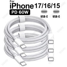 For iPhone Air 16 17 15 Pro USB-C to Type C Cable Fast Charger Charging Cord Lot picture