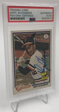 GARY ALEXANDER PSA AUTO Signed on Card Authentic 1978 Topps #624 MLB SF GIANTS picture