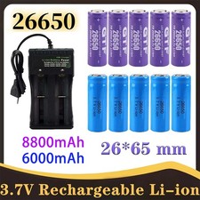 26650 3.7V 6000mAh Rechargeable Battery Batteries LOT USA ！ picture
