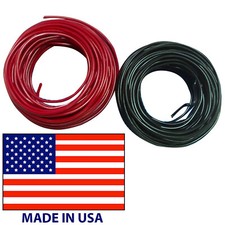 20 Gauge Primary AWG Wire 25' FT Each Red & Black Stranded Copper - Made In USA picture