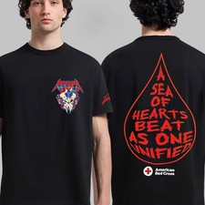 Metallica American Red Cross A Sea of Hearts Graphic T-shirt picture