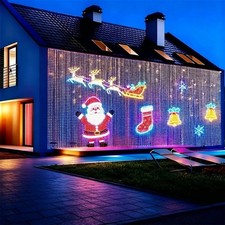 LED Christmas Curtain Light Holiday Fairy Lamp App Control Music Sync Diy Patter picture