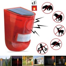 Solar Alarm LED Light Solar Strobe Light Wireless Motion Sensor Detector Outdoor picture
