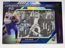 2020 Panini Luminous Endorsements JUSTIN JEFFERSON (ON-CARD AUTO #'d / 49) RC picture