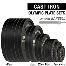 Cast Iron Olympic Plate Sets, 105 to 500 lb. Sets picture
