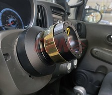 NRG SRK-200BK-CG 2.0 Steering Wheel Quick Release 6 Bolt - BLACK/GOLD picture