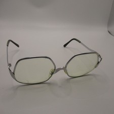 Vintage JAN-PATRICIA Eyeglass Frames France 54/18 Silver Metal Full Rim Women picture