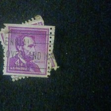 1- Abraham Lincoln 4 cent Antique Postage Stamps Purple Rare Vintage Collectable picture