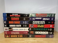 Jean-Van Damme & Chuck Norris VHS Lot Of 14 HARD TARGET SEALED picture