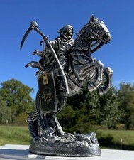 Spooky  night grim reaper  horse gothic skeleton rider New picture