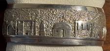 Vintage Richard Begay Navajo Sterling Silver Story Teller Cuff Bracelet. 67.9gr picture