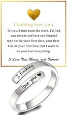 Angyape Just Breathe Ring For Women, Adjustable Inspirational Heart Rings Sta... picture