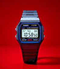 CASIO F91W-1 CLASSIC DIGITAL WATCH 7 YEAR BATTERY CHRONOGRAPH BLACK RESIN NEW BO picture