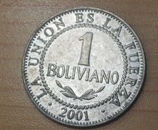 2001 Bolivia 1 Boliviano picture