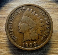 1908 Indian Head Cent - Actual Coin Shown -  & Tracking INV#49 picture
