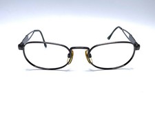VTG Brooks Brothers Black Metal Oval Glasses Italy B.B 151-S 1081/36 50’19 135 picture