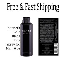 MENS Kenneth Cole BLACK All Over Body Spray, NEW 6oz Timeless Scent picture