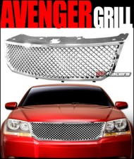 For 2008-2010 Dodge Avenger Chrome Luxury Mesh Front Hood Bumper Grille Guard picture