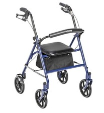 Drive Medical Rollator Walker with Seat - Stable 1 Count (Pack of 1), Blue picture