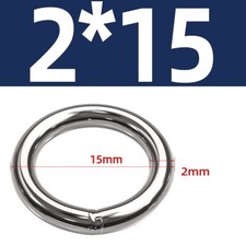 A2 Stainless Steel Round Rings Heavy Duty Solid Metal O Ring Welded Trace picture