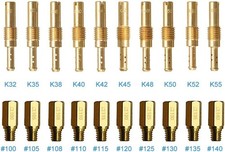 20 Pcs Carburetor Jets Kit for Keihin OKO KOSO PE PWK Carb Main Jet Kit and S... picture