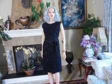 Lanvin Été 2004 Black Silk Rosette Sheath Dress Size FR 40 US 8 picture