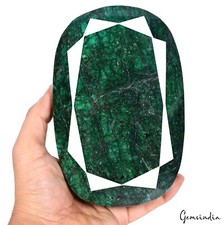 2.6 Kg Natural Brazilian Dark Green Emerald Oval Huge Museum Grade Loose Gem-NM picture