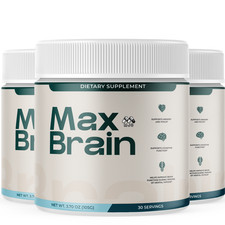 (3 Pack) Max Brain Powder Advanced Brain Supplement MaxBrain 90 Servings picture