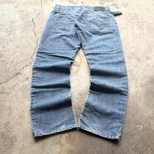 Vintage Levis 514 Straight Leg Jeans Mens 32x32 Light Wash Blue Grey Y2K Denim picture