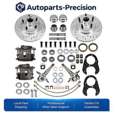 For 1928-1948 Ford Solid Axle Front Disc Brake Conversion Kit w/ Forged Spindles picture