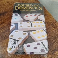 Cardinal Double-Six Dominoes 28 Color Dot Dominoes Set New Sealed Age 8+ picture