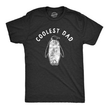 Mens Coolest Dad T Shirt Funny Sarcastic Chilly Penguin Tee for Guys picture