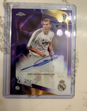 2025-26 Topps Chrome UCC Zinedine Zidane PURPLE LAVA Auto /75 🔥📈 picture