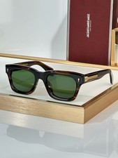 JACQUES MARIE MAGE DEALAN Tortoise Black Square Green Lens Sunglasses 49-22 picture