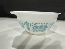 Vintage 441 Pyrex Amish blueprint 1-1/2 pint Butterprint Cinderella Bowl picture