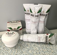 NEW‼️ PRORASO Sapone Da Barba LOT White Shaving Cream & Soap with Green Tea picture