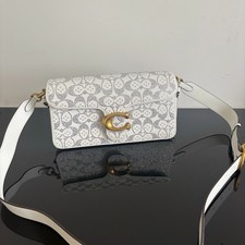 Coach Tabby 26 Rhinestone CET98 White Silver 25.5x14x6.5 Fashion Shoulder Bag picture
