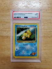 Pokemon PSA 9 MINT 2000 Misty's Psyduck Gym Heroes Card picture