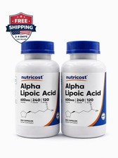 2 Pack Alpha Lipoic Acid 600mg 240 Capsules Energy Antioxidant Fast USA picture