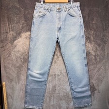VTG Wrangler Authentic Jeans Mens Light Wash Regular 36x34 Western Denim 1990s picture