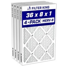 Filter King 36x8x1 Air Filter MERV 8, AC Furnace Filters (4-Pack) picture