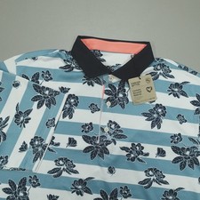 Puma Pique Garden Golf Polo Men's Size M 624488-03 Striped Floral picture
