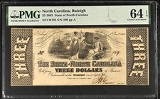 6 x 1863 Raleigh, North Carolina State of North Carolina Notes picture